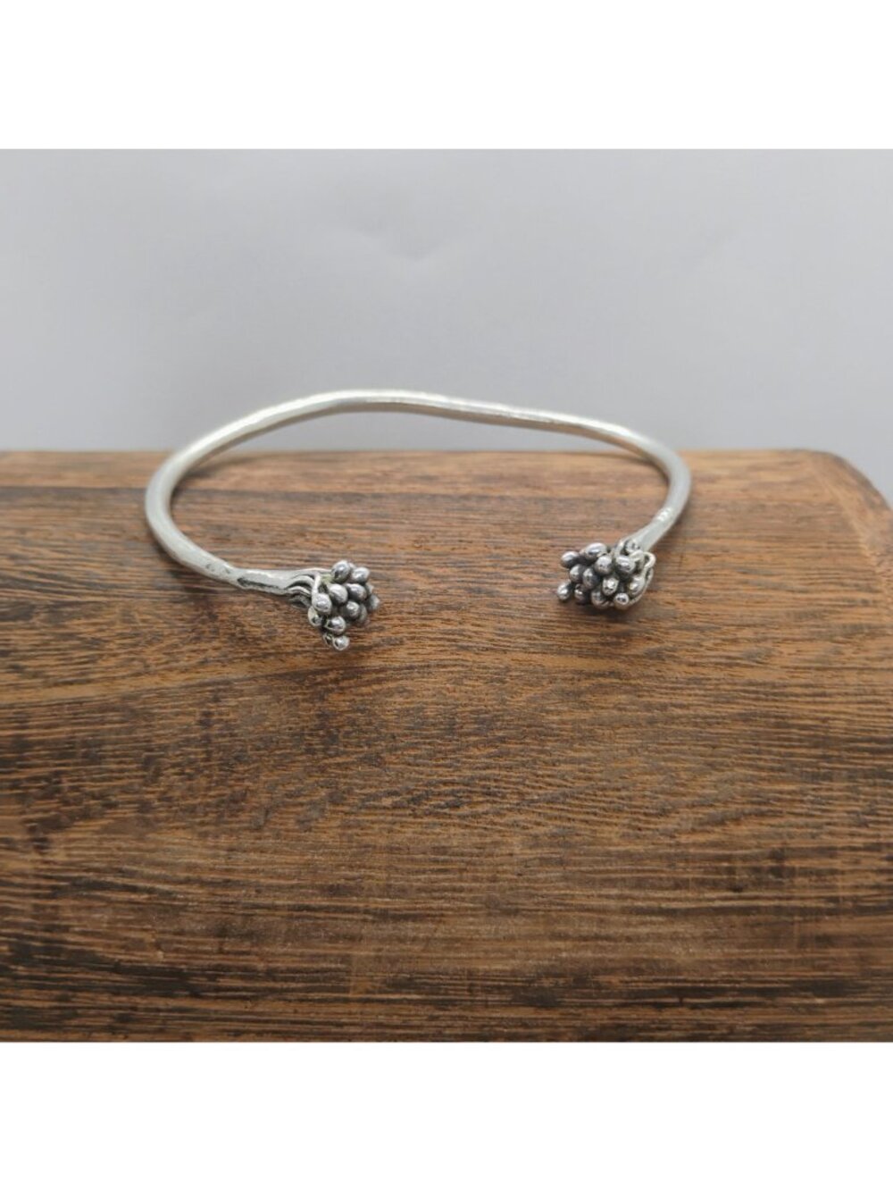 Modernist Brutalist Sterling Silver Cuff Bracelet - Picture 7 of 9